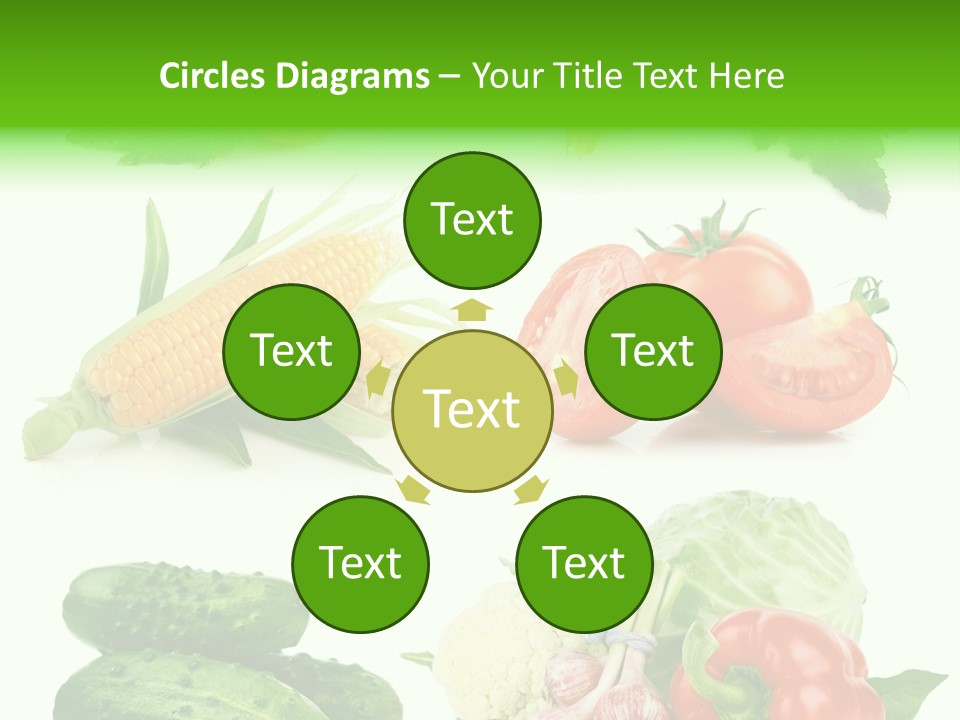 Yellow Cucumber Tomato PowerPoint Template