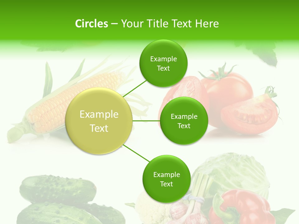 Yellow Cucumber Tomato PowerPoint Template