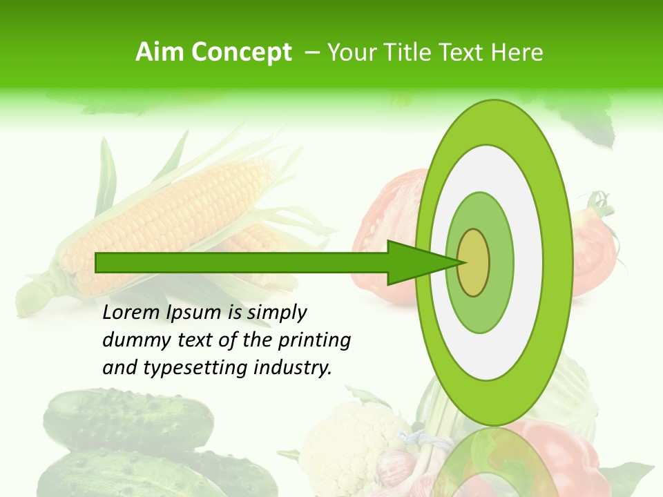 Yellow Cucumber Tomato PowerPoint Template