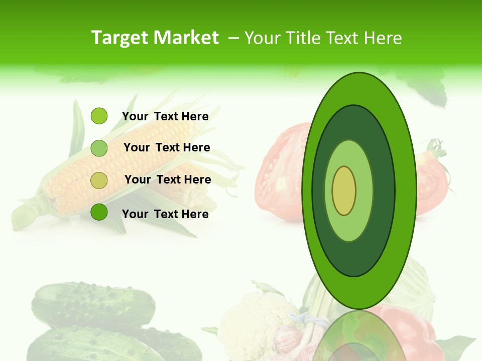 Yellow Cucumber Tomato PowerPoint Template
