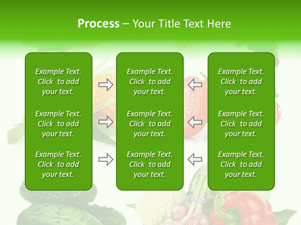 Yellow Cucumber Tomato PowerPoint Template