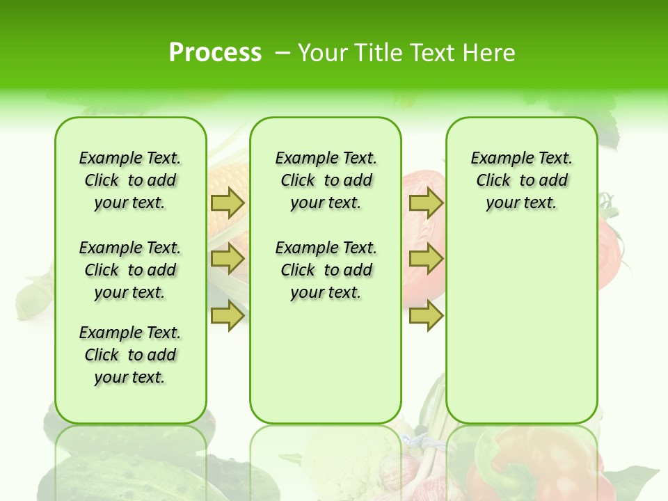 Yellow Cucumber Tomato PowerPoint Template
