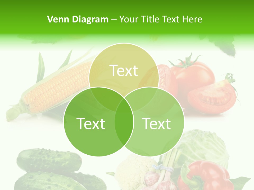 Yellow Cucumber Tomato PowerPoint Template