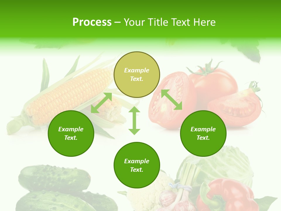 Yellow Cucumber Tomato PowerPoint Template