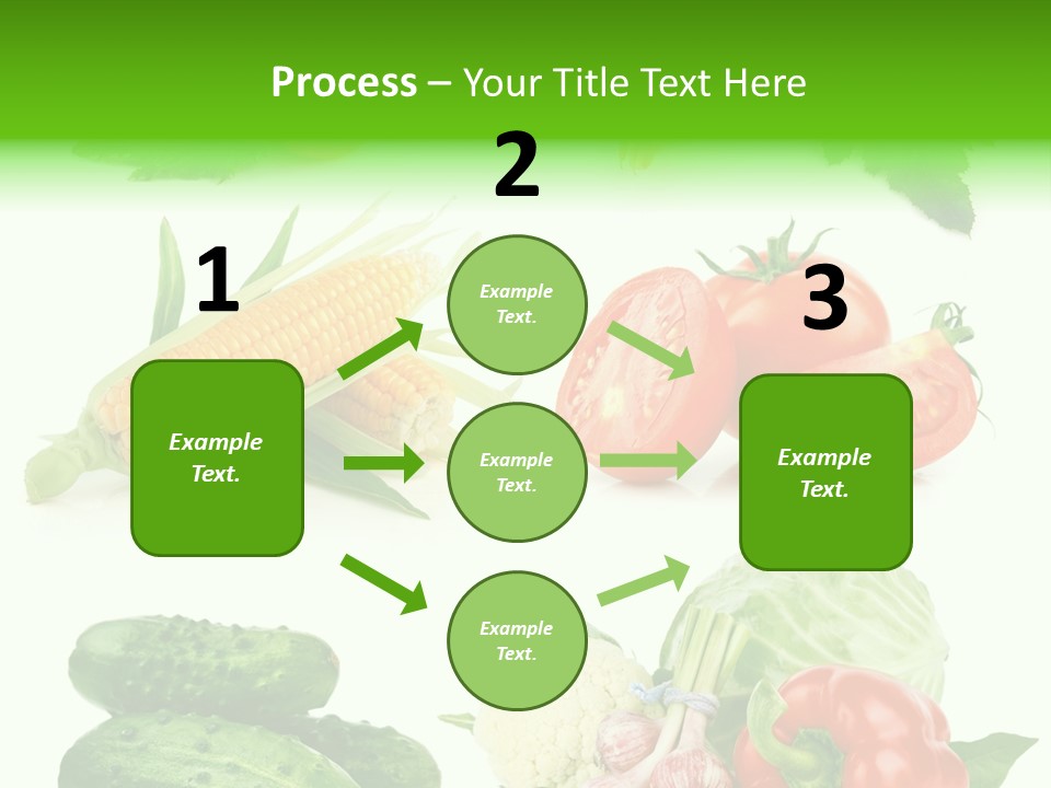 Yellow Cucumber Tomato PowerPoint Template