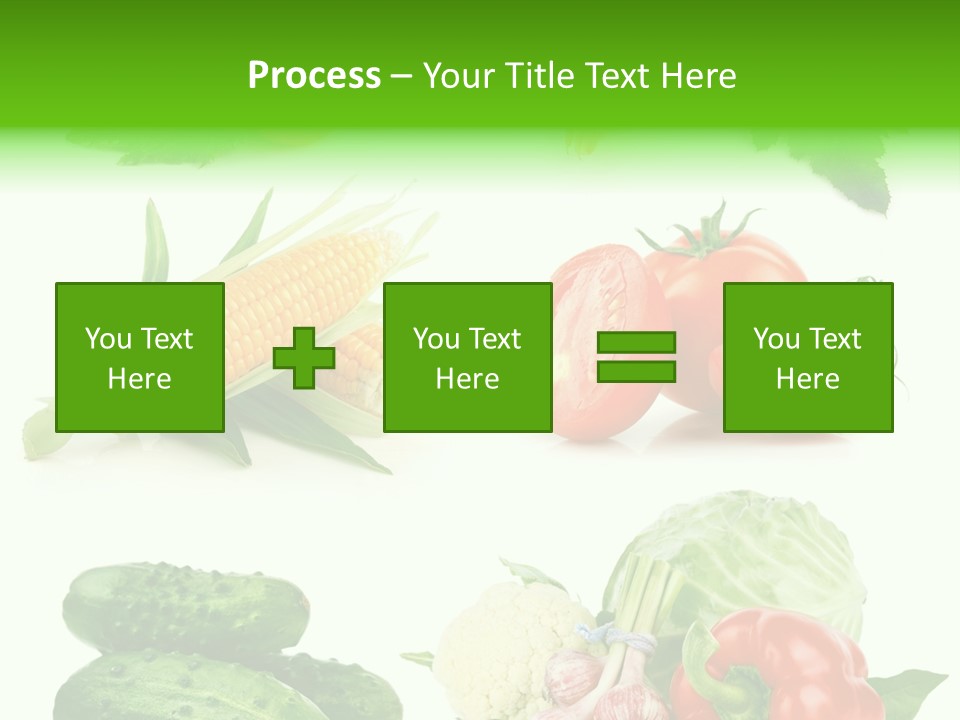 Yellow Cucumber Tomato PowerPoint Template