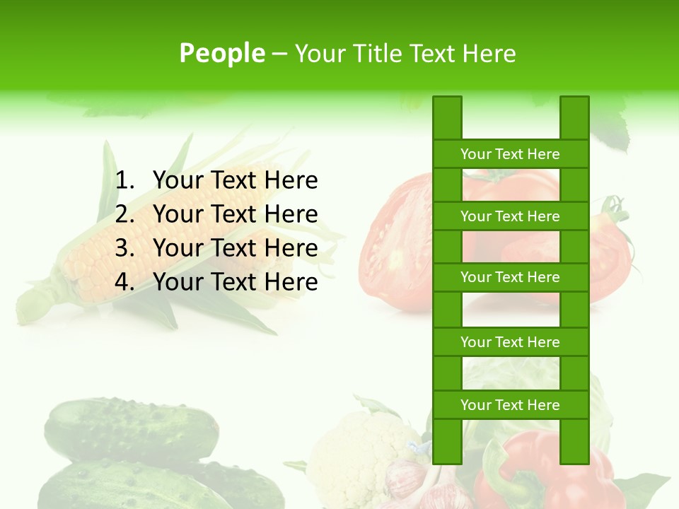 Yellow Cucumber Tomato PowerPoint Template