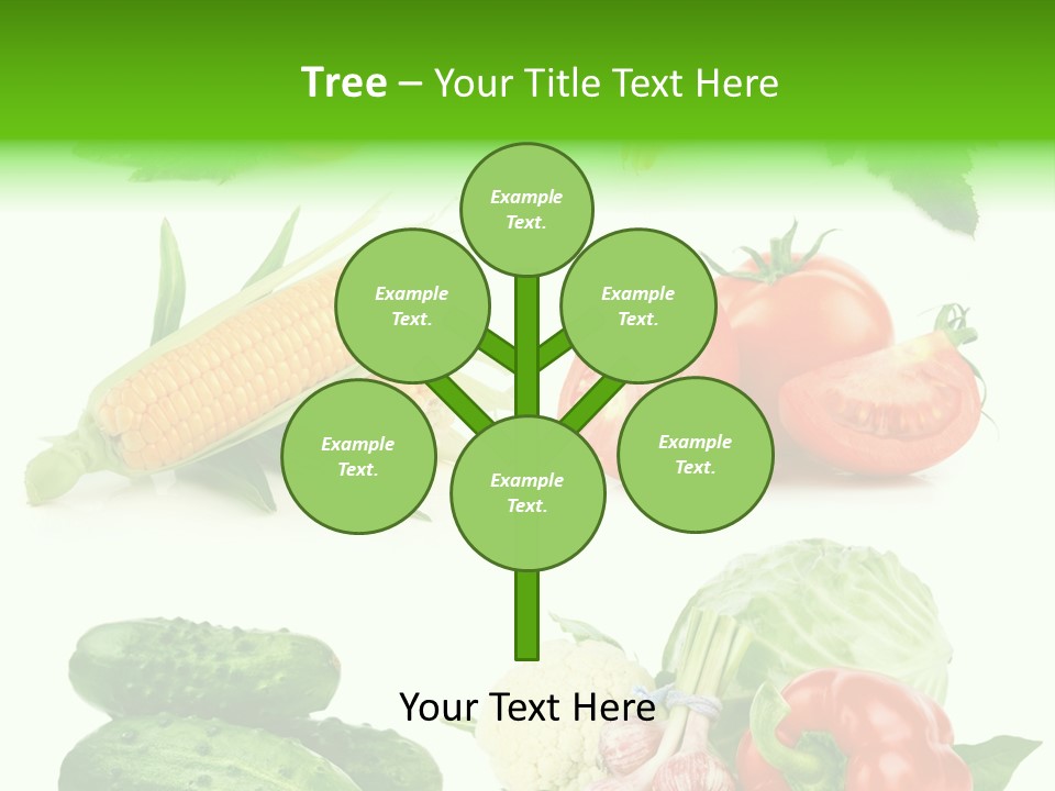 Yellow Cucumber Tomato PowerPoint Template