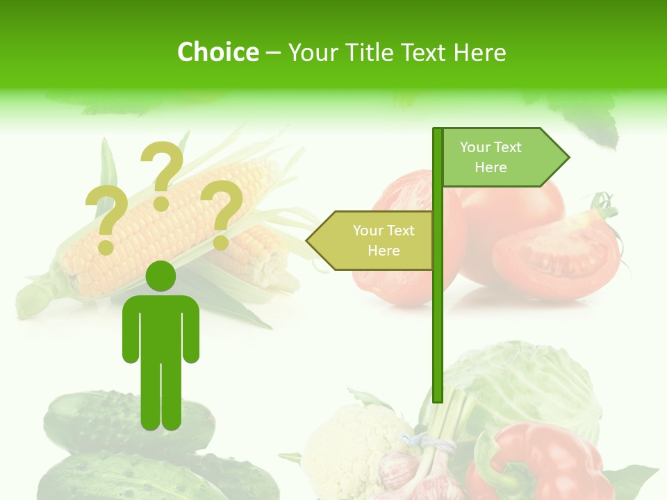 Yellow Cucumber Tomato PowerPoint Template