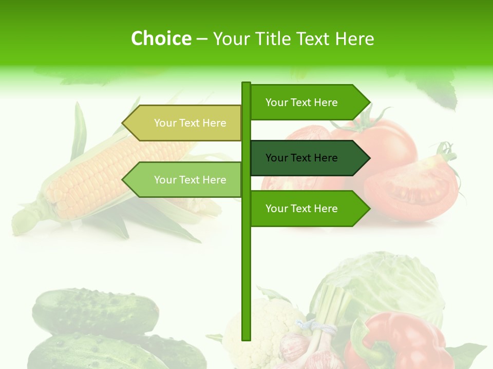 Yellow Cucumber Tomato PowerPoint Template