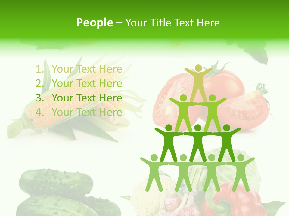 Yellow Cucumber Tomato PowerPoint Template