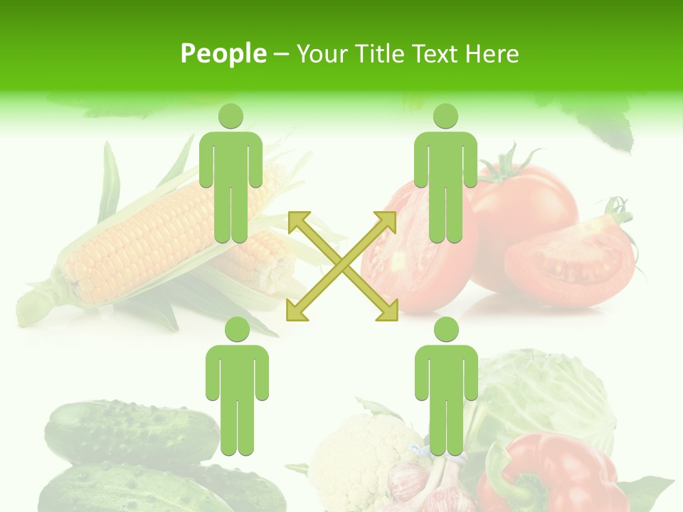 Yellow Cucumber Tomato PowerPoint Template