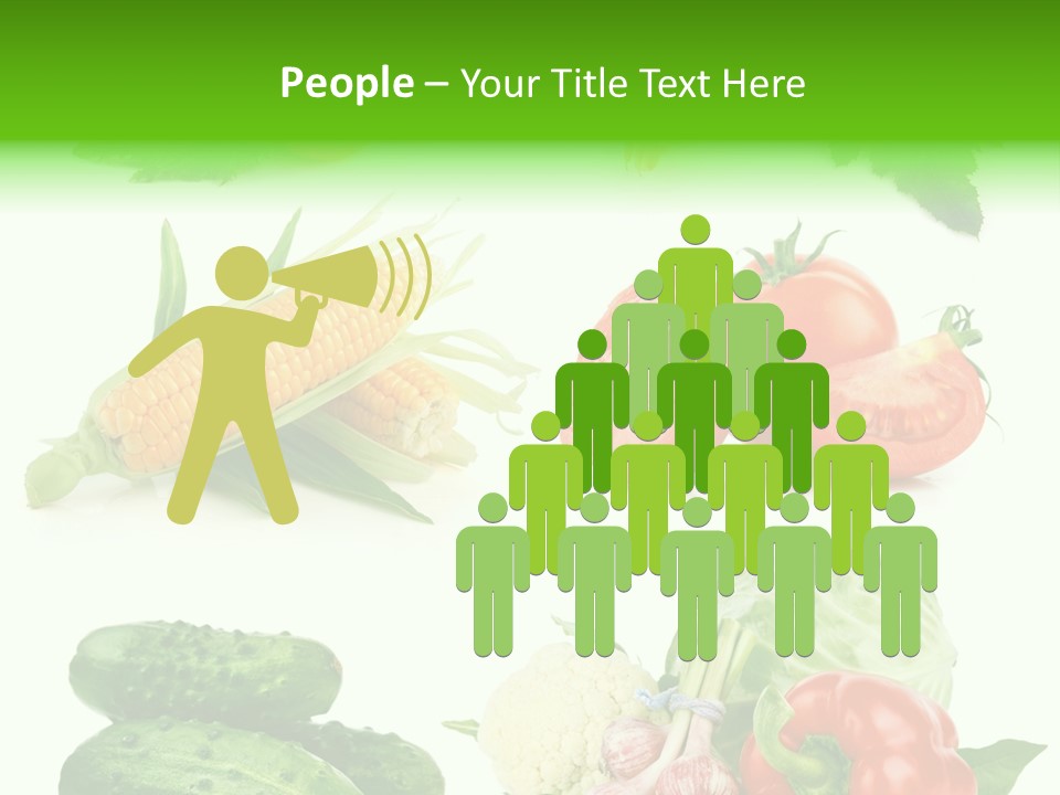 Yellow Cucumber Tomato PowerPoint Template