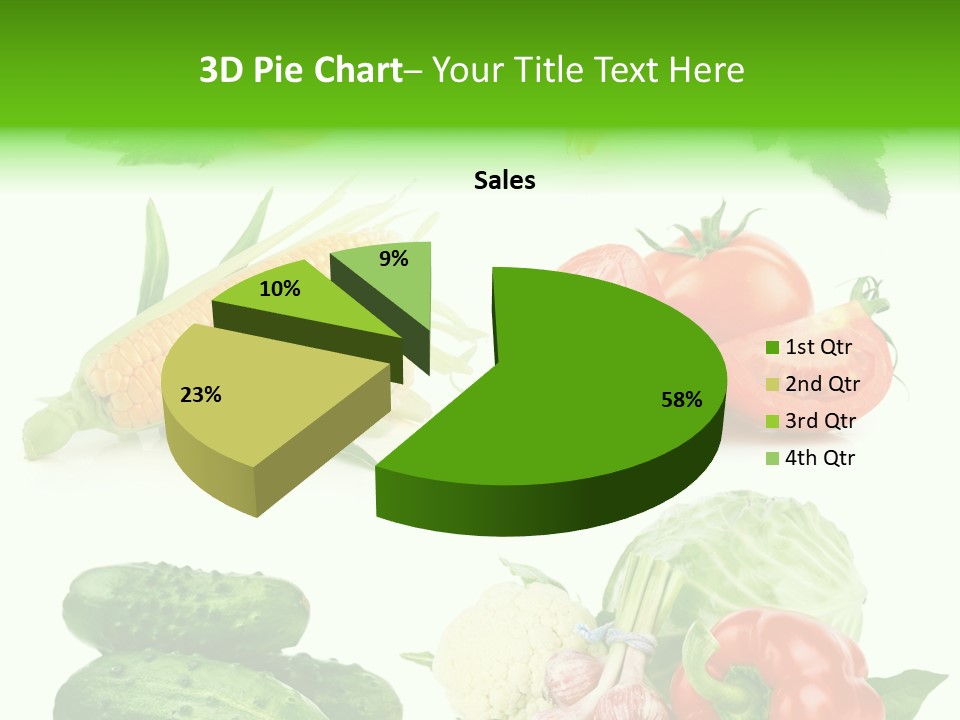 Yellow Cucumber Tomato PowerPoint Template