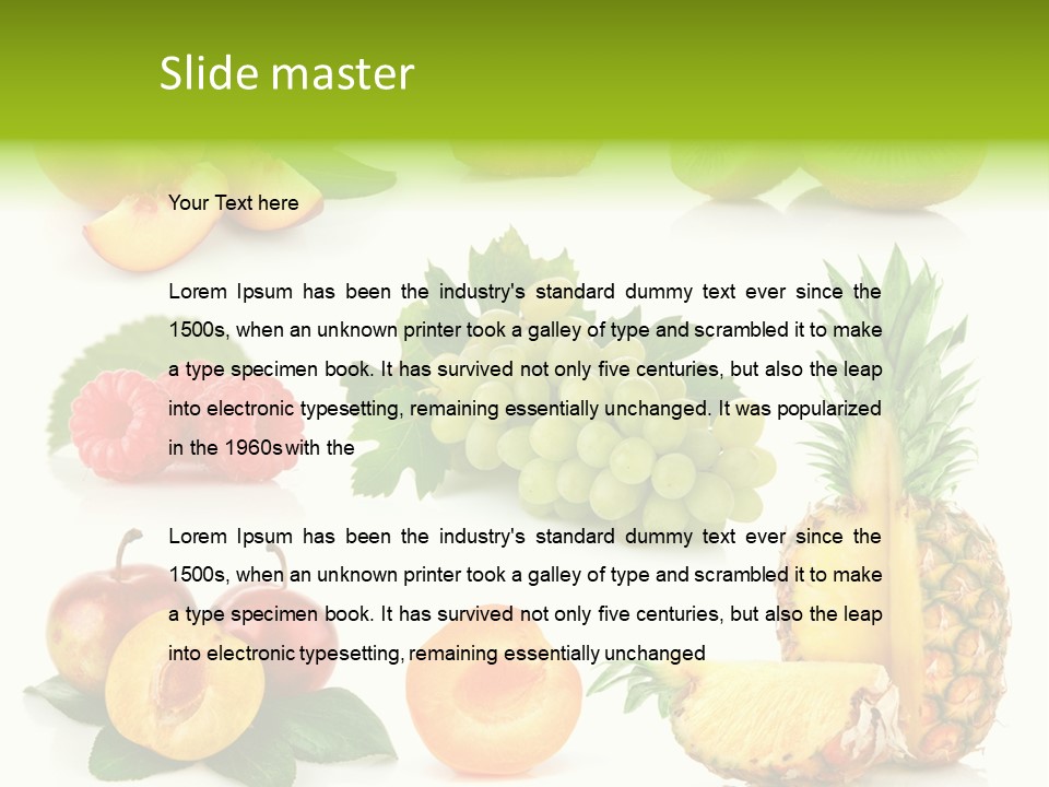 Fruit Ripe Background PowerPoint Template