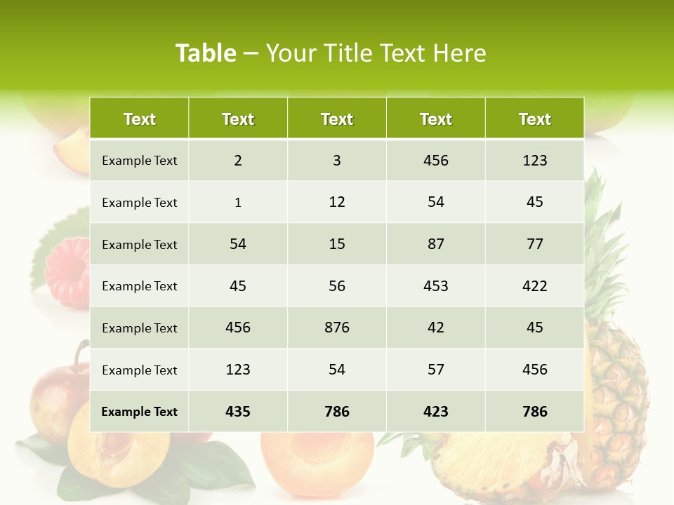 Fruit Ripe Background PowerPoint Template