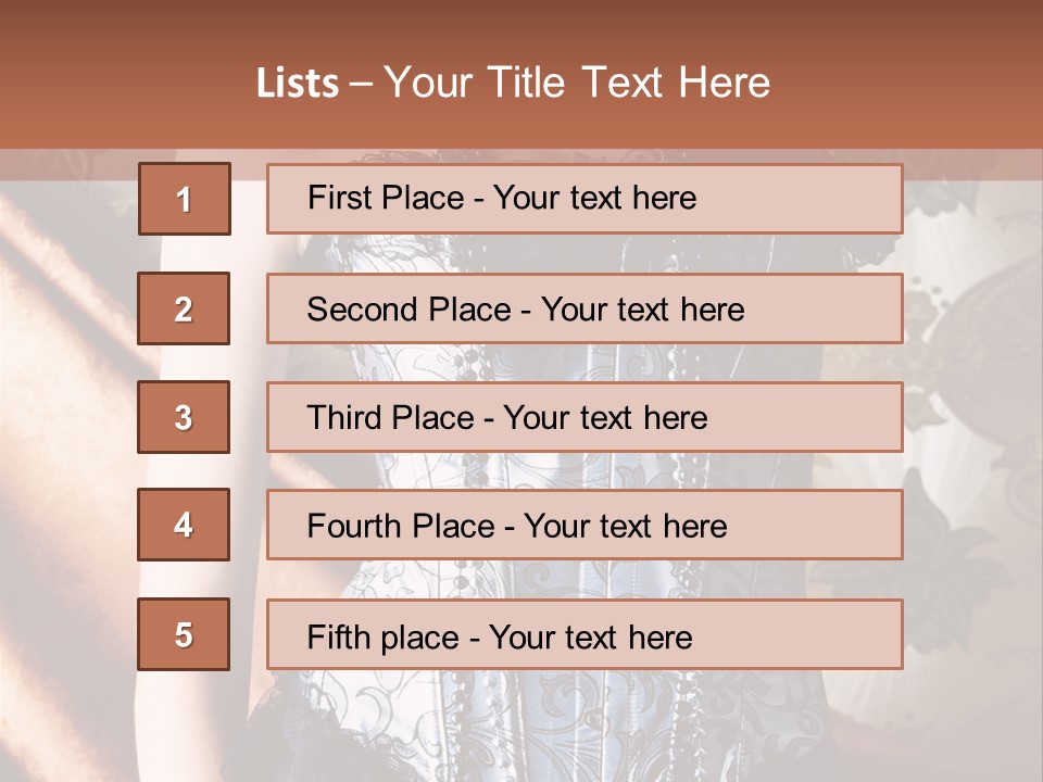 Pin Up Hairstyle Sensual PowerPoint Template