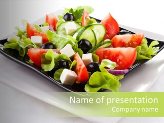 Salad Cheese Vitamin PowerPoint Template