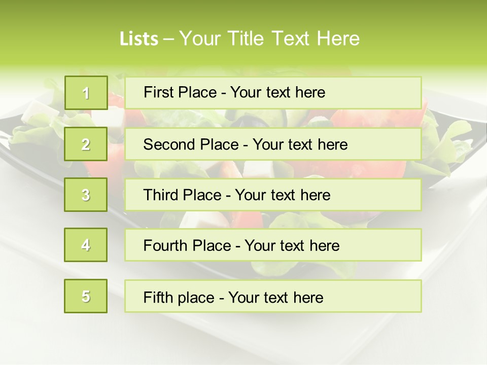 Salad Cheese Vitamin PowerPoint Template