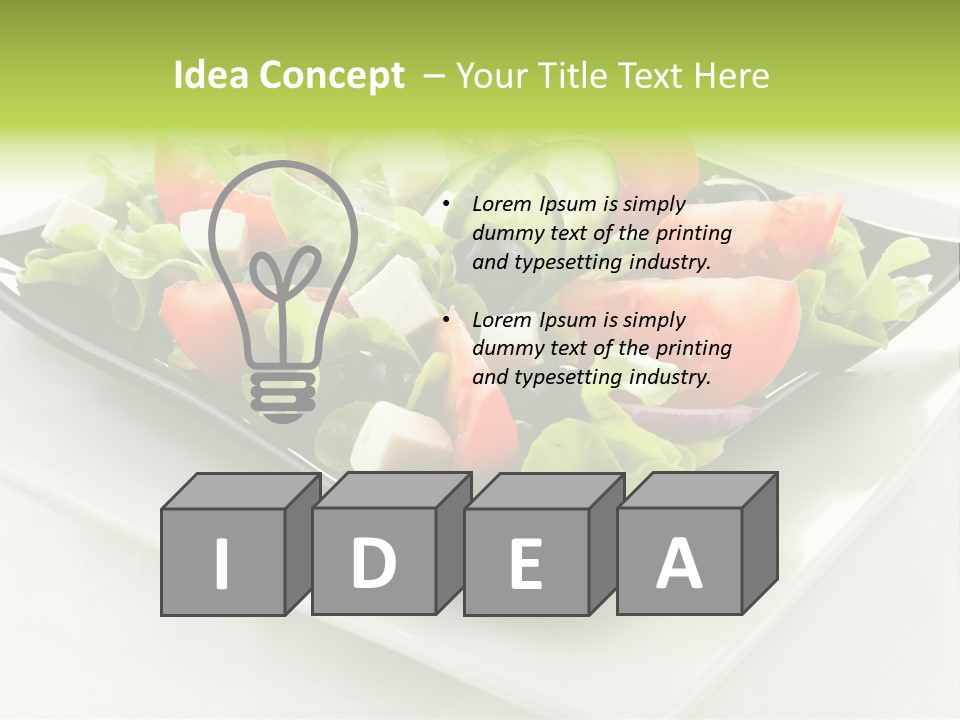 Salad Cheese Vitamin PowerPoint Template