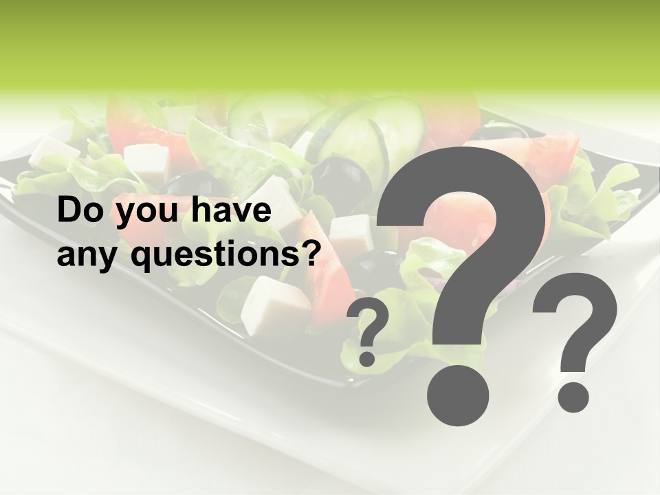 Salad Cheese Vitamin PowerPoint Template