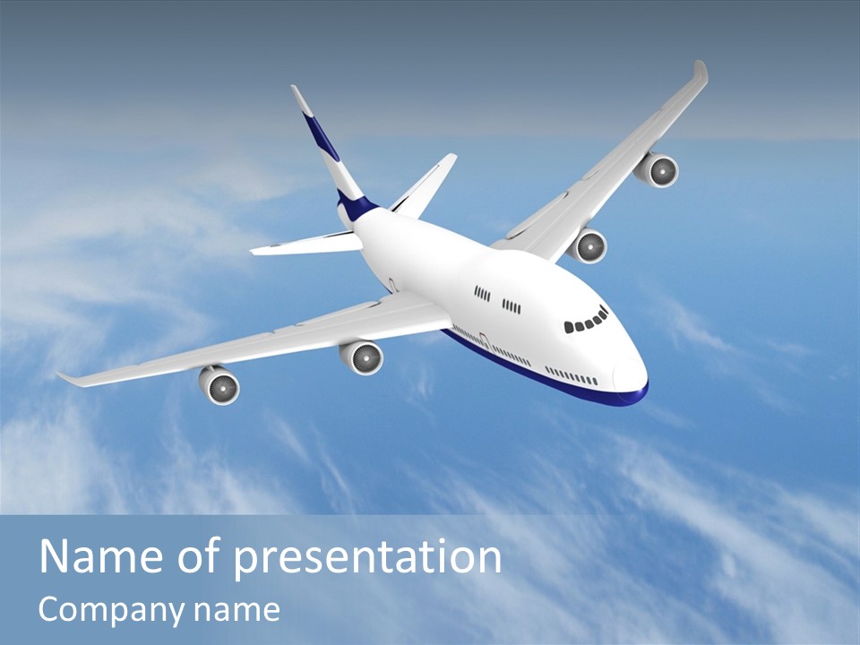 Fast Transportation Plane PowerPoint Template