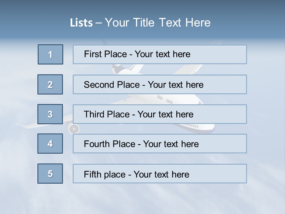 Fast Transportation Plane PowerPoint Template