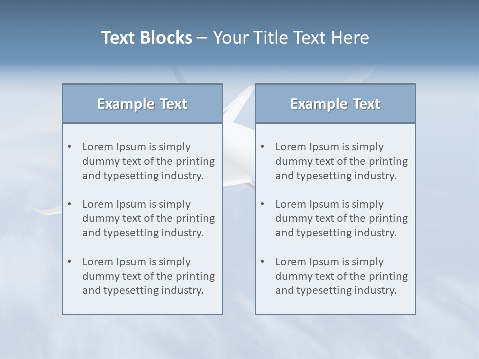 Fast Transportation Plane PowerPoint Template