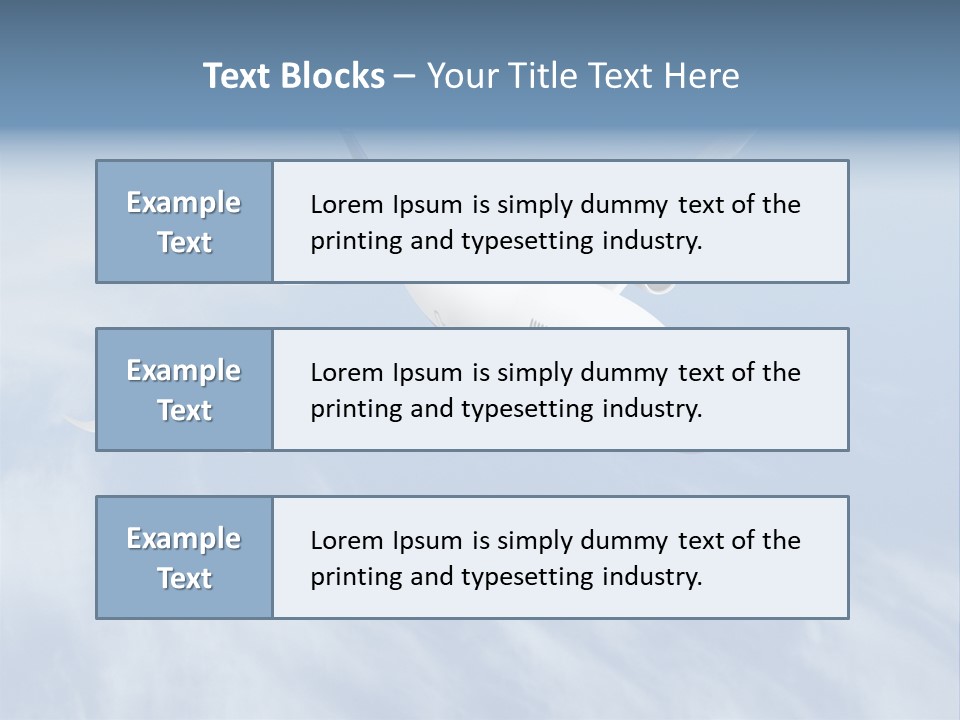 Fast Transportation Plane PowerPoint Template