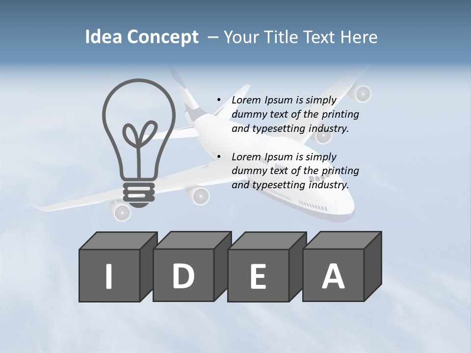 Fast Transportation Plane PowerPoint Template