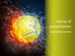 Tennis Ball Grand PowerPoint Template