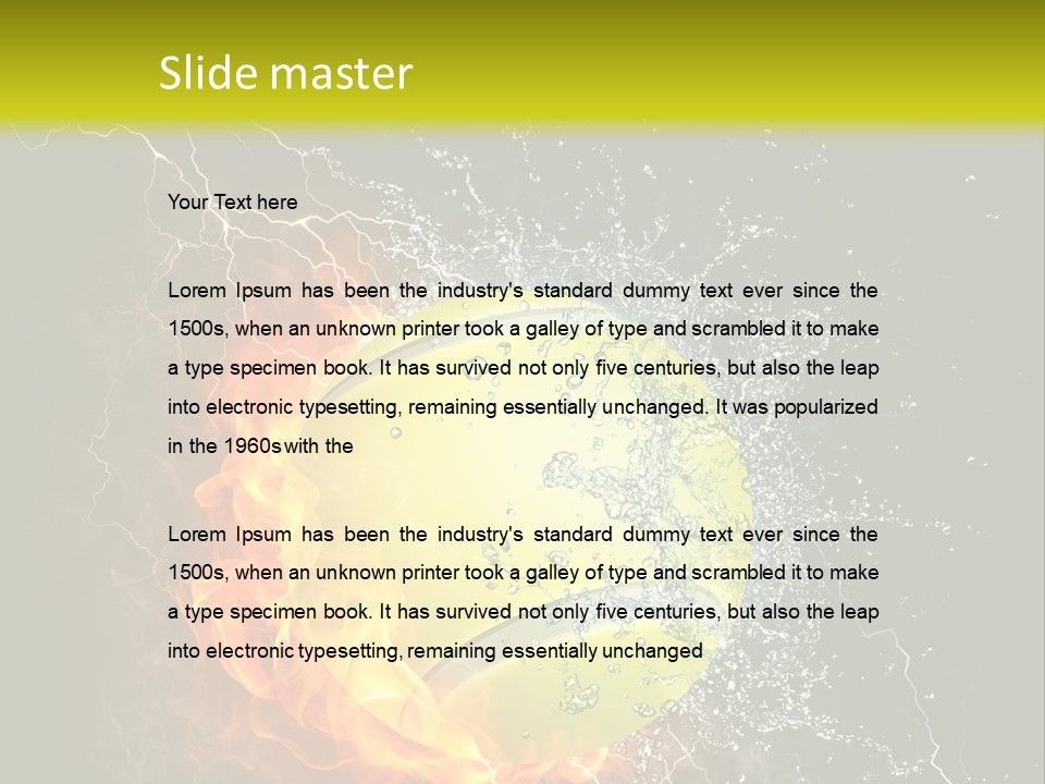 Tennis Ball Grand PowerPoint Template