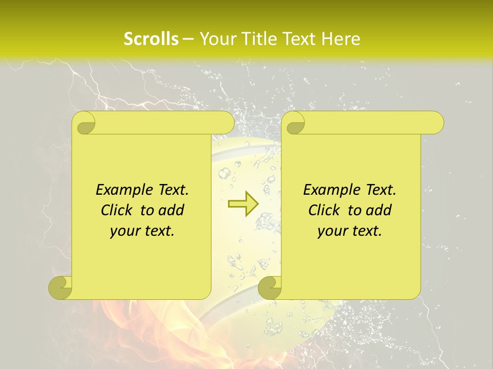 Tennis Ball Grand PowerPoint Template