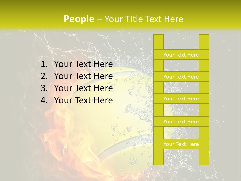 Tennis Ball Grand PowerPoint Template