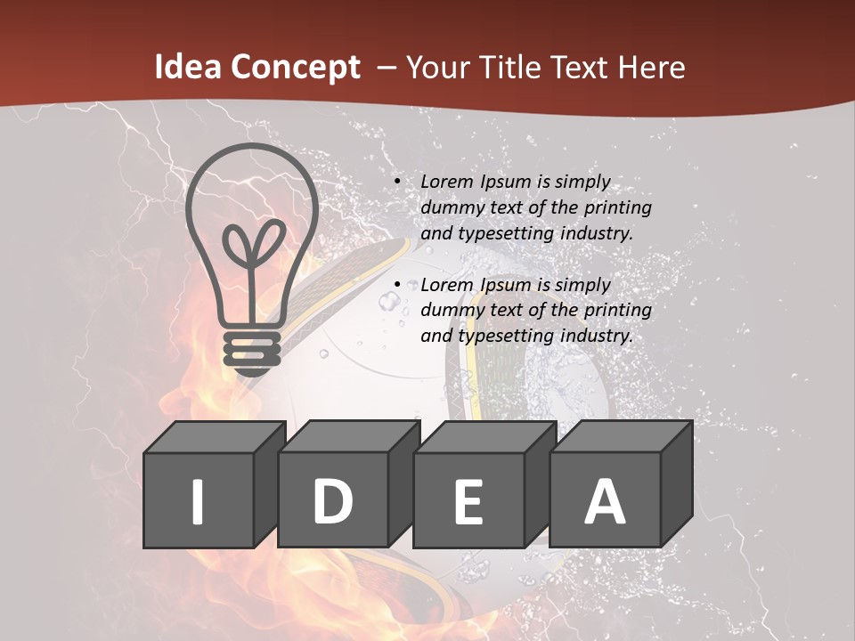 Thunder Liquid Play PowerPoint Template