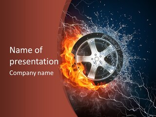 Water Circle Storm PowerPoint Template