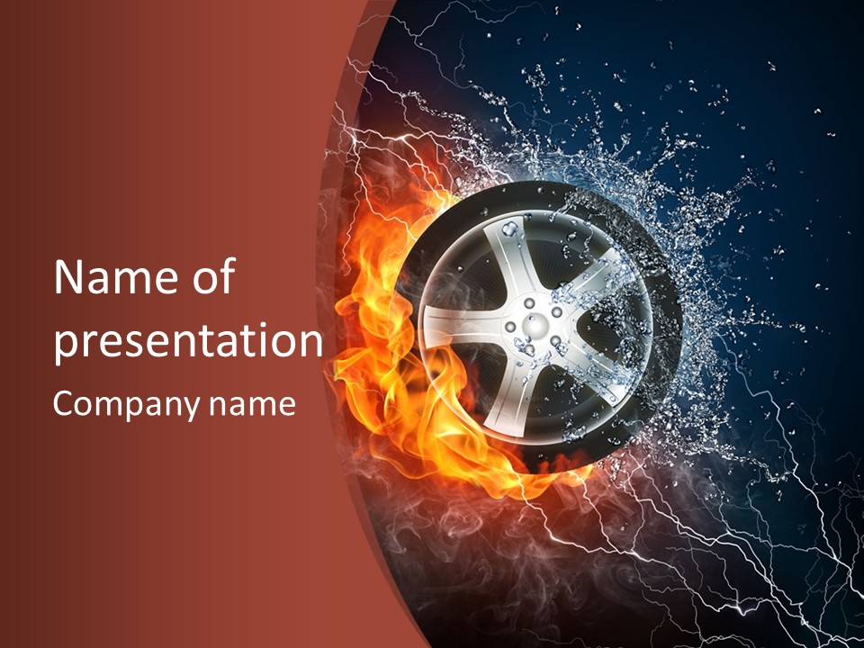 Water Circle Storm PowerPoint Template