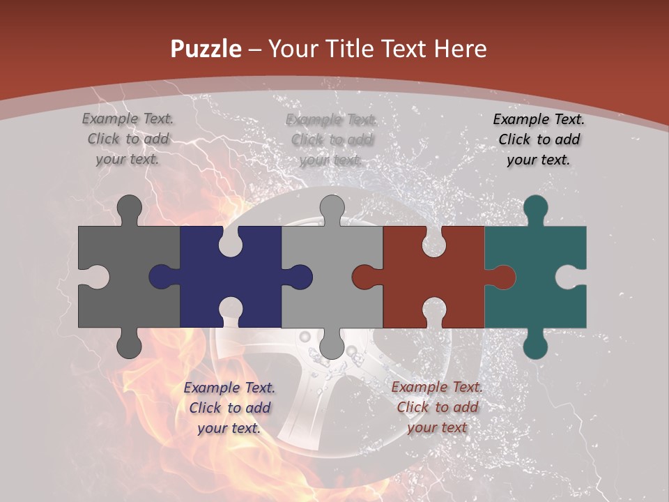 Water Circle Storm PowerPoint Template