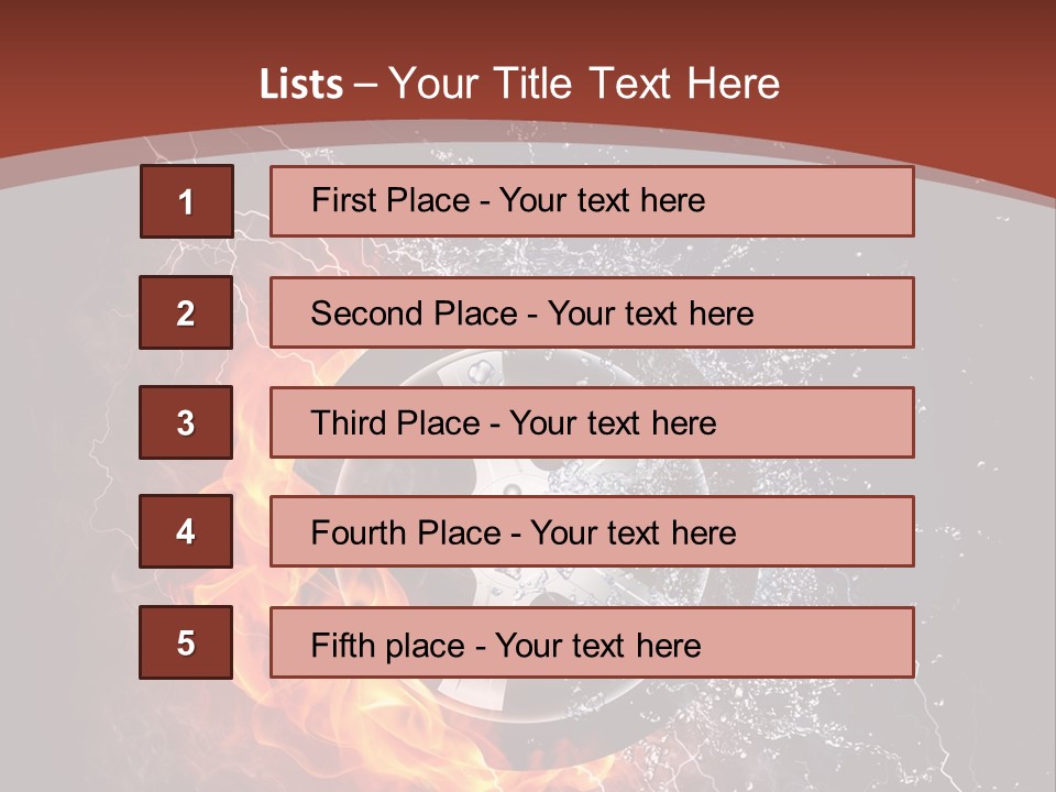 Water Circle Storm PowerPoint Template
