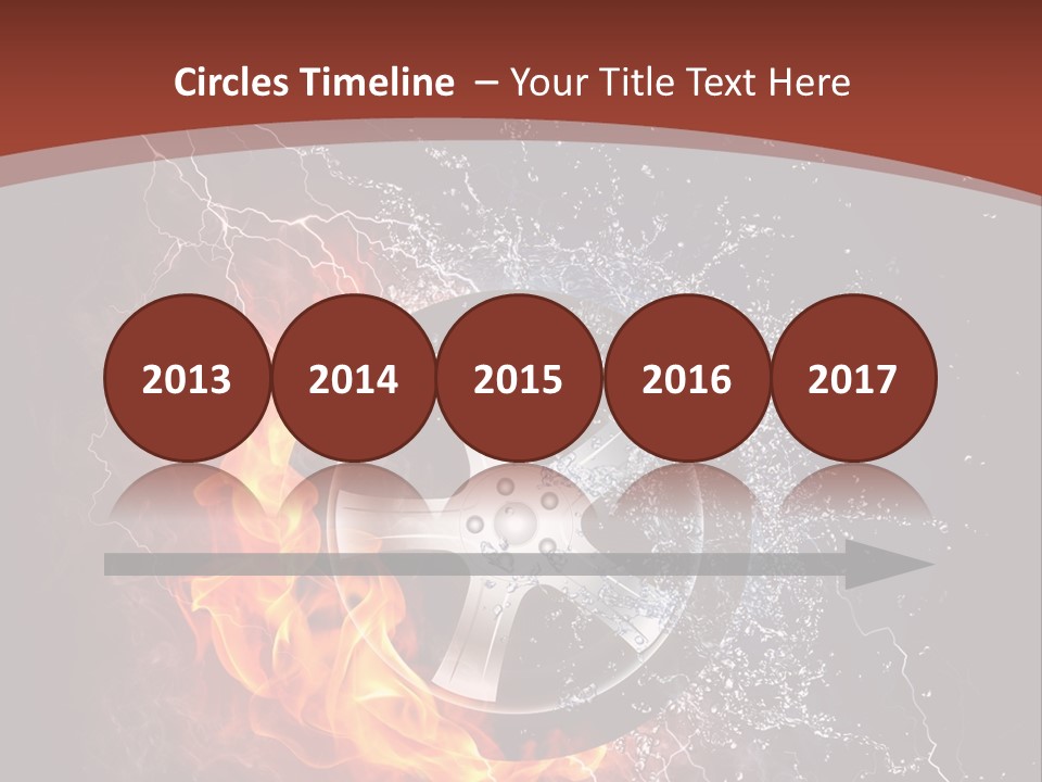 Water Circle Storm PowerPoint Template