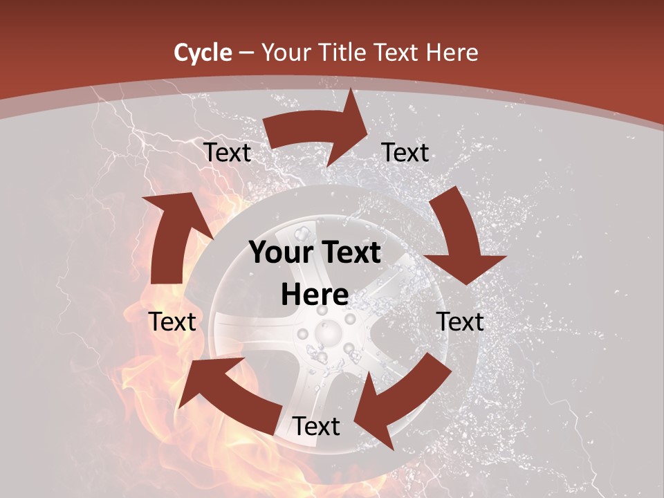 Water Circle Storm PowerPoint Template