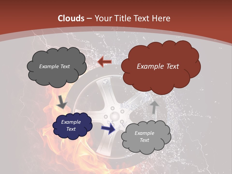 Water Circle Storm PowerPoint Template