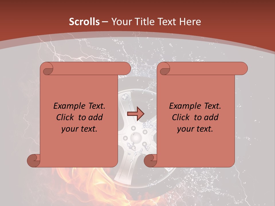 Water Circle Storm PowerPoint Template