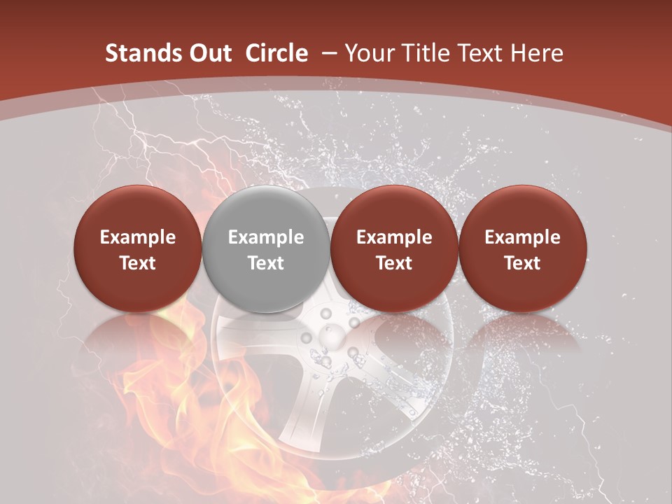 Water Circle Storm PowerPoint Template