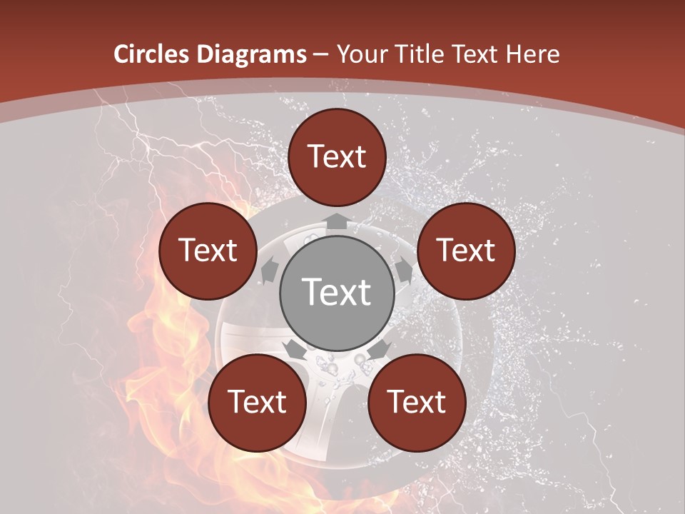 Water Circle Storm PowerPoint Template