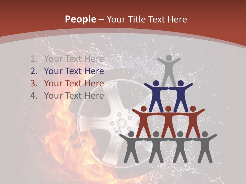 Water Circle Storm PowerPoint Template