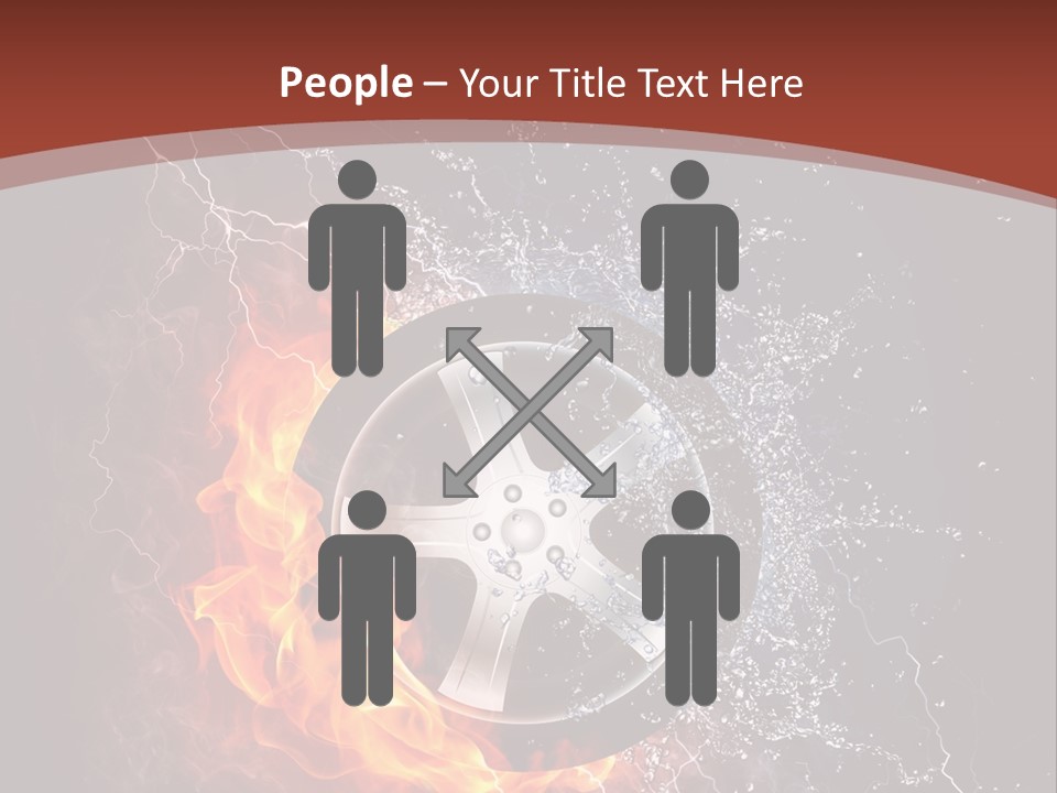 Water Circle Storm PowerPoint Template