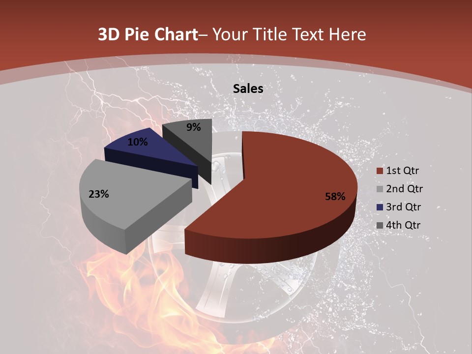 Water Circle Storm PowerPoint Template