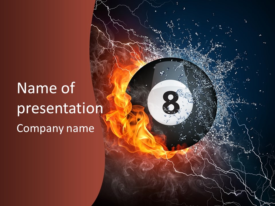 Thunder Heat Number PowerPoint Template