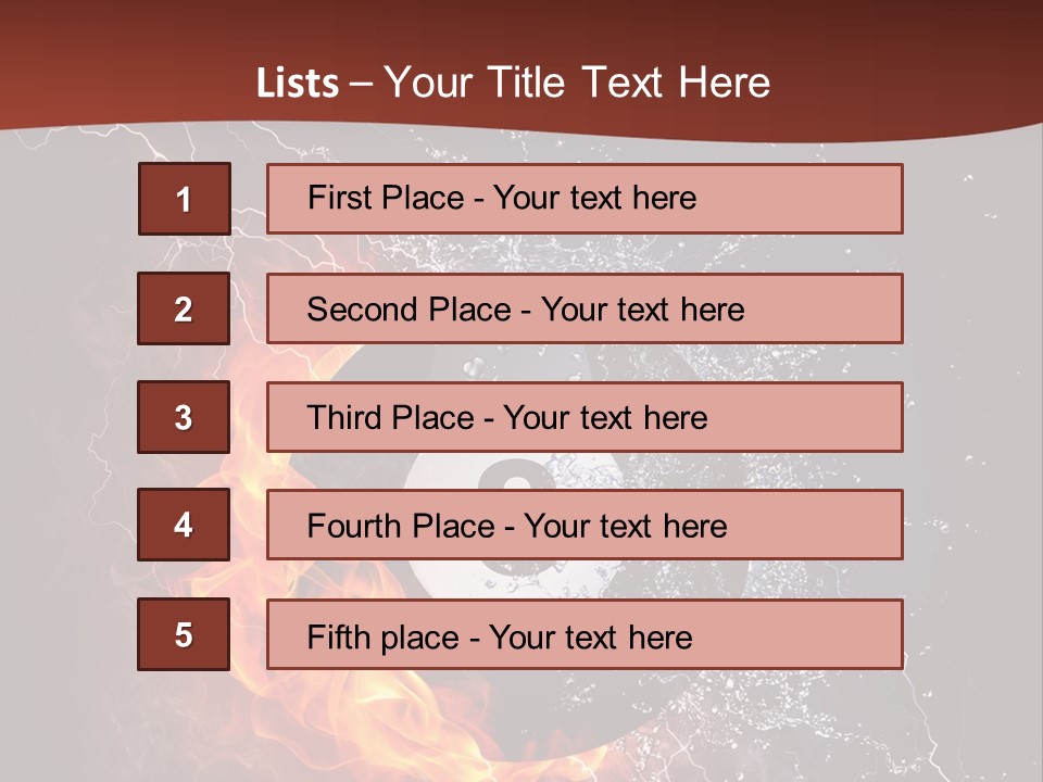 Thunder Heat Number PowerPoint Template